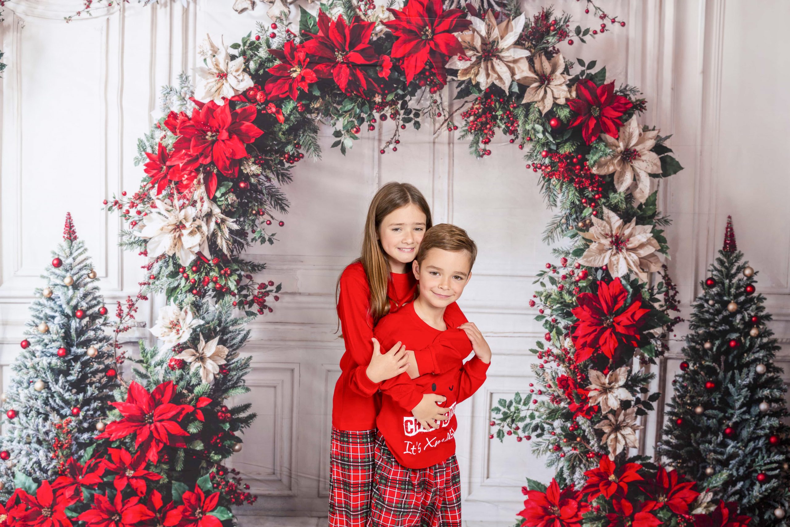 Christmas Poinsettia Arch
